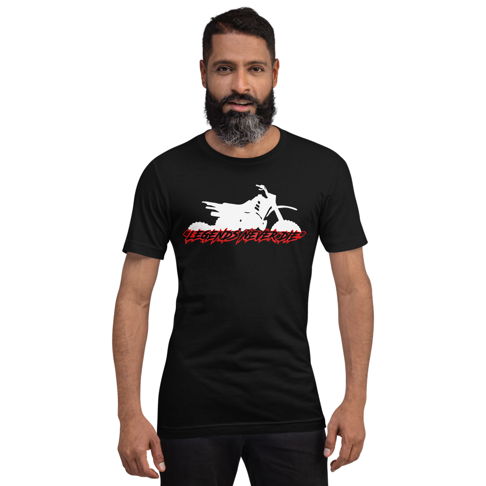 "legends never die" T-Shirt - Grunge Text